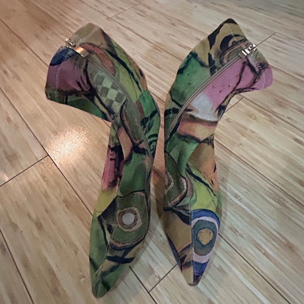 Vivianly Multicolor Abstract Pattern Stiletto Ank… - image 6